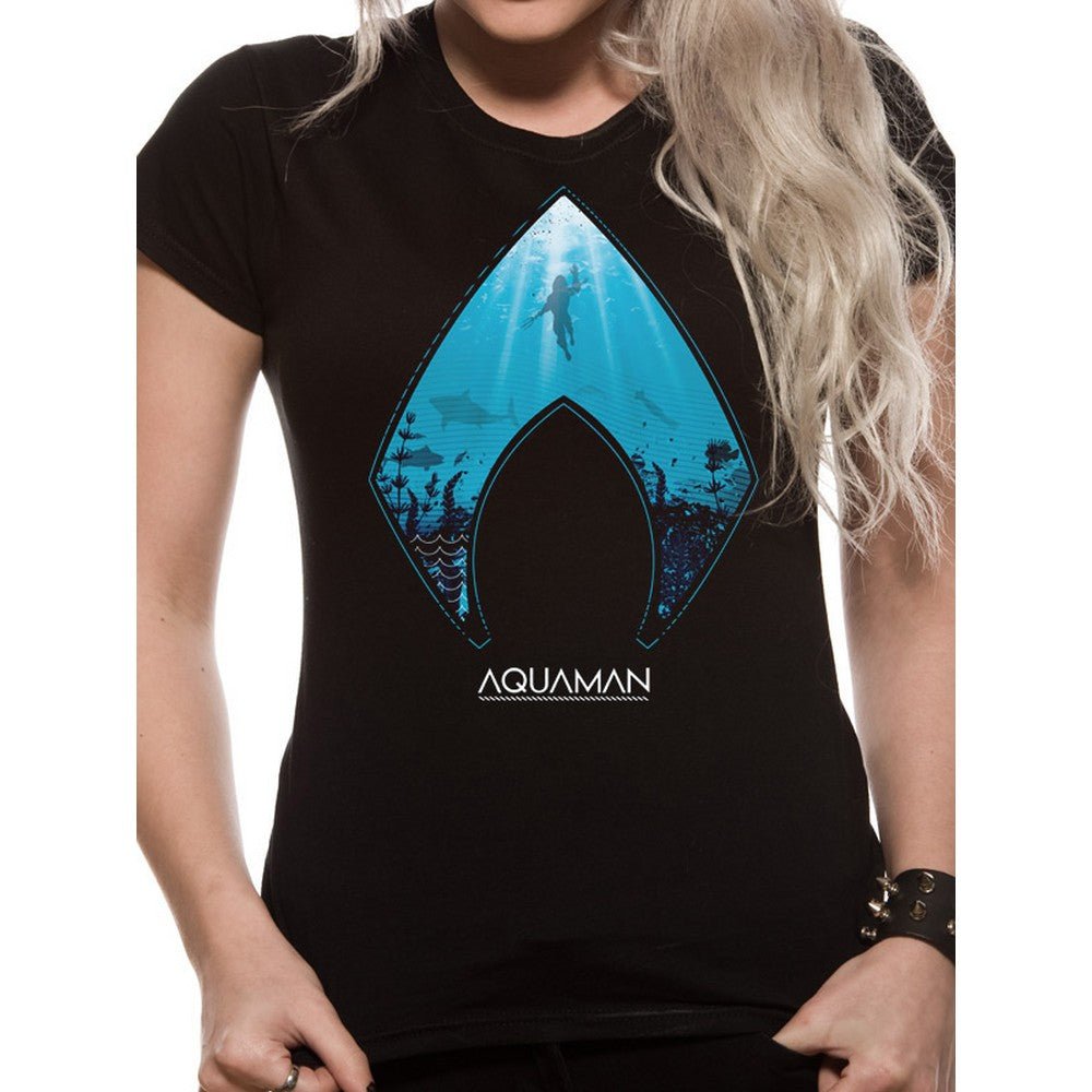 AQUAMAN アクアマン - Logo And Symbol / Tシャツ / レディース - PGS